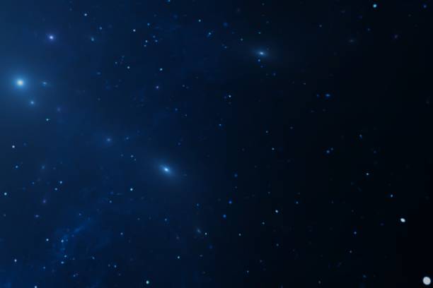 Computer - drawn illustration of a starry sky with a dark background