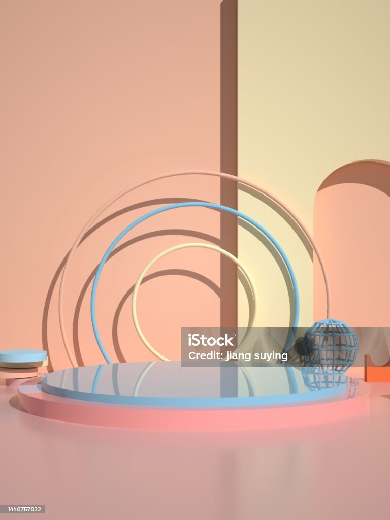 3d Display Rendering 3d Rendering Of Virtual Ecommerce Display Platform Stock Photo ...