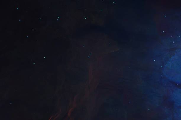 istock Computer drawn illustration of particles with a dark background 1440757069