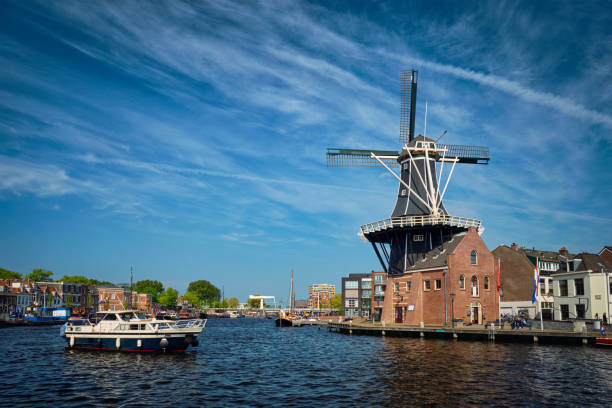 istock Harlem landmark windmill De Adriaan on Spaarne river. Harlem, 1440759548