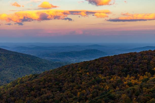 istock Shenandoah National Park with forests and hills under a sunset sky during the fall 1440759828