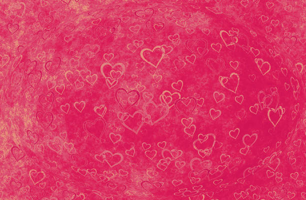 A romantic pink background with hearts for wallpapers
