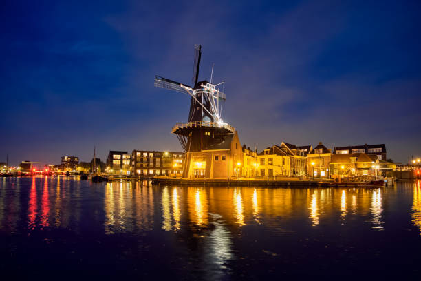 istock Harlem landmark windmill De Adriaan on Spaarne river. Harlem, 1440762156
