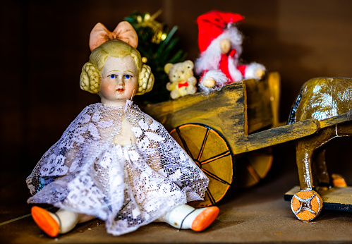 beautiful antique dollhouse - close up