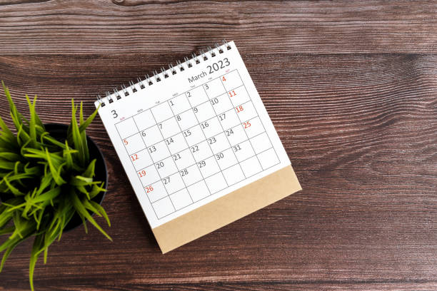 istock March 2023 desk calendar with potted plant flat lay 1440767228