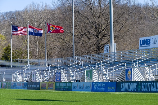 Fenton, United States – April 08, 2022: The Fenton outside of St. Louis, MO, soccer stadium