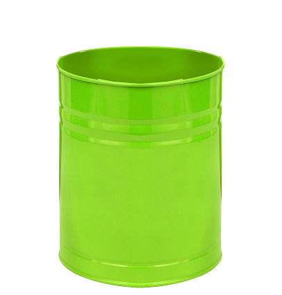 green paint can isolated