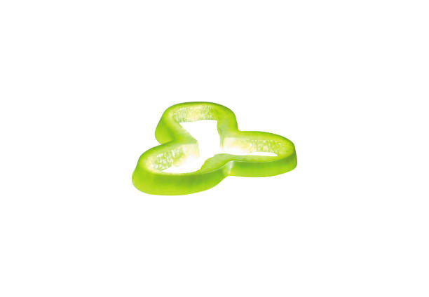 green sweet bell pepper slice