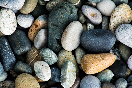 Colored Sea gravel pebbles