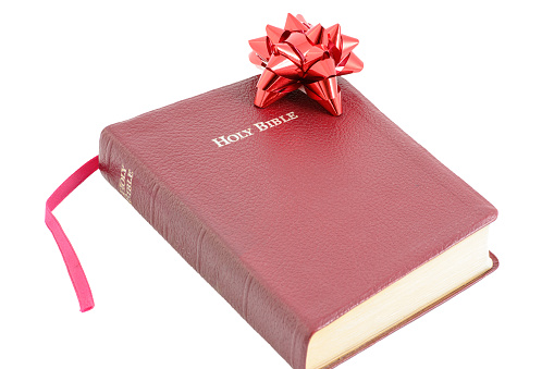 Bible with ribbon as a gift
