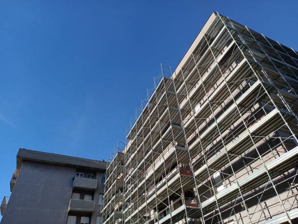 istock ScaffScaffolding on construction site, no people 1440774303