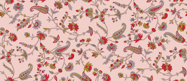 istock Panormaic floral pattern for wallpaper and background 1440776817