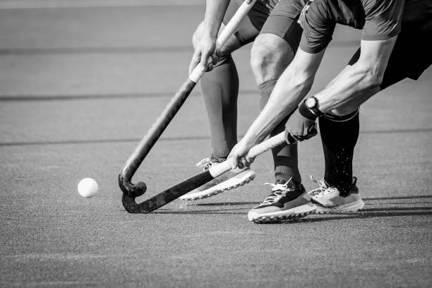 istock Close-up on a professional field hockey player. 1440779087