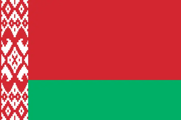 Vector illustration of Flag of the Republic of Belarus