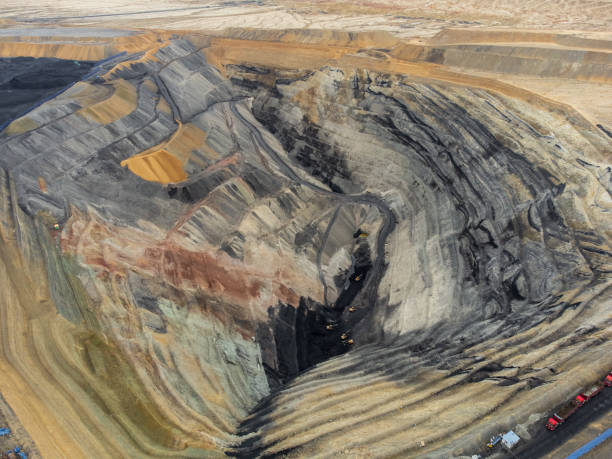 istock Coal mine pit located in Qinghai Province, China. 1440781325