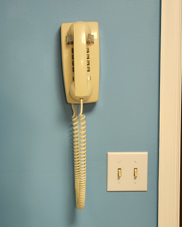 Old-fashioned wall phone