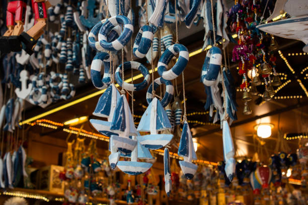 istock Ceramic sailing boats in the souvenir shop 1440781449