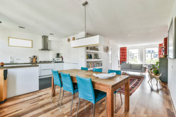 istock Interior design and design of a nice and modern kitchen and dining are 1440783748