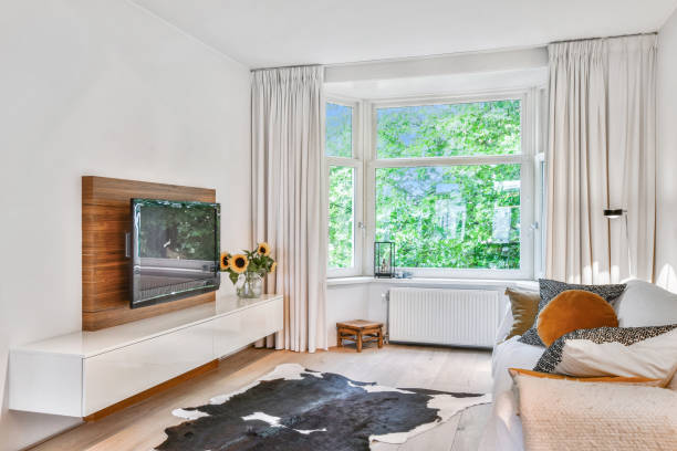 istock Modern living room interior in light colors 1440783784