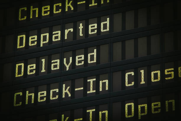 istock Digital timetable board at the airport, bus terminal or train station. 1440784423
