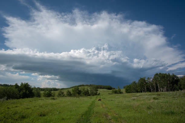 Cloud burst stock photo