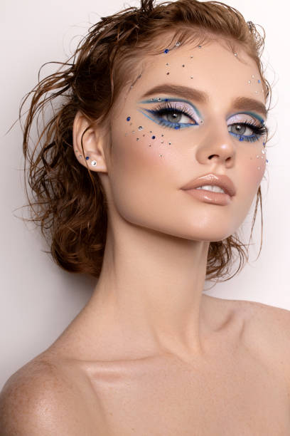 istock Beautiful woman with bright make-up 1440787447