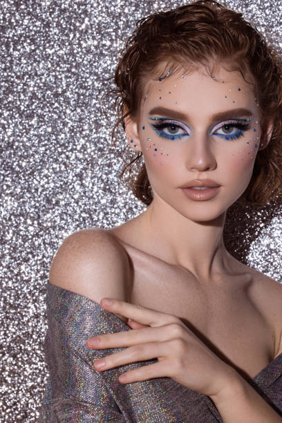 istock Beautiful woman with bright make-up 1440787535