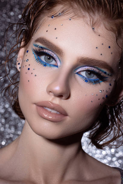 istock Beautiful woman with bright make-up 1440787566