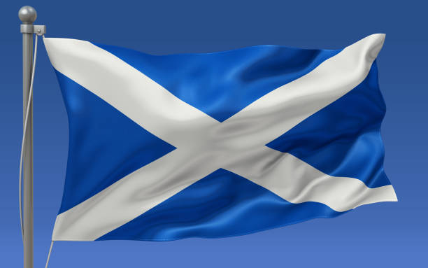 istock Scotland flag on the flagpole 1440790633