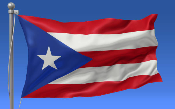 istock Puerto Rico flag on the flagpole 1440790739