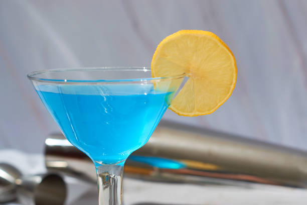 istock Glass of blue lagoon cocktail 1440791851