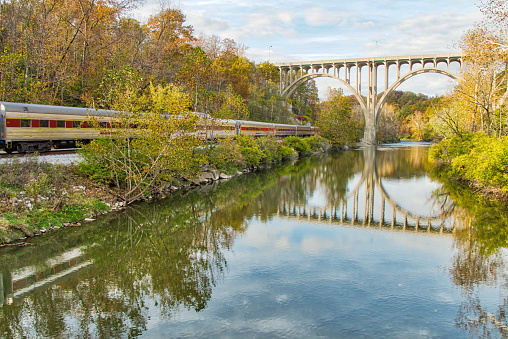 Railroad bridge that crosses the Tennessee River into Decatur, Alabama