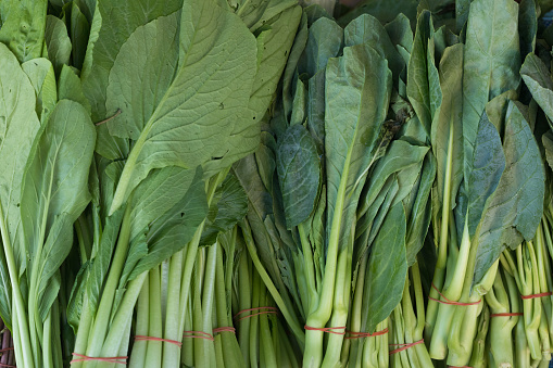 Thai spinach on market