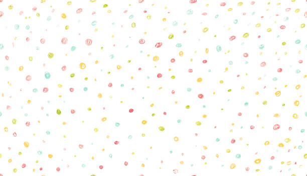 Pastel Colored Hand Drawn Circles - Pixel Perfect Seamless Pattern vector art illustration