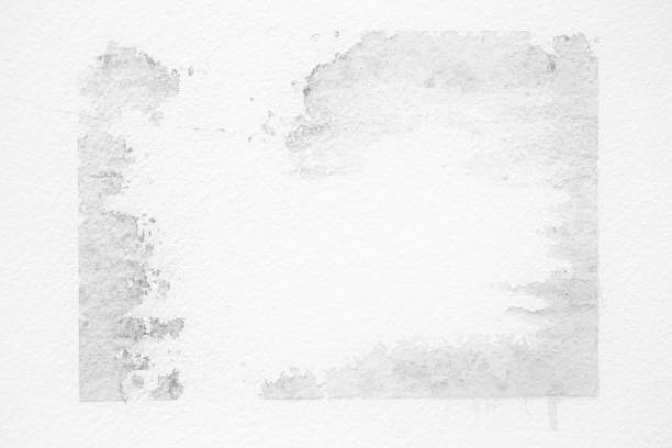 istock Peeling Poster left Glue Adhesive Stain on White Concrete wall. 1440805254