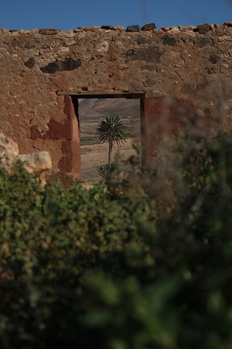 Ancient architechture found in a rural landscape in Fuerteventura island.