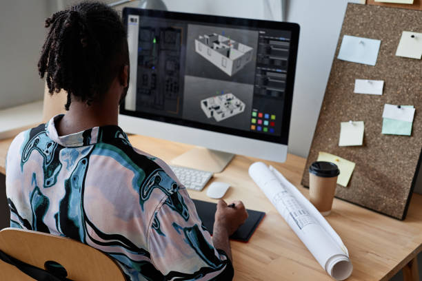 istock Digital designer creating 3D model of house 1440817392