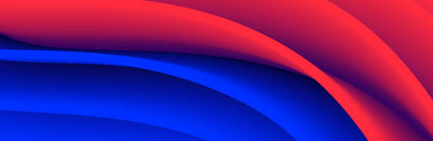 istock 3d curved line. Colorful futuristic poster. 1440825128