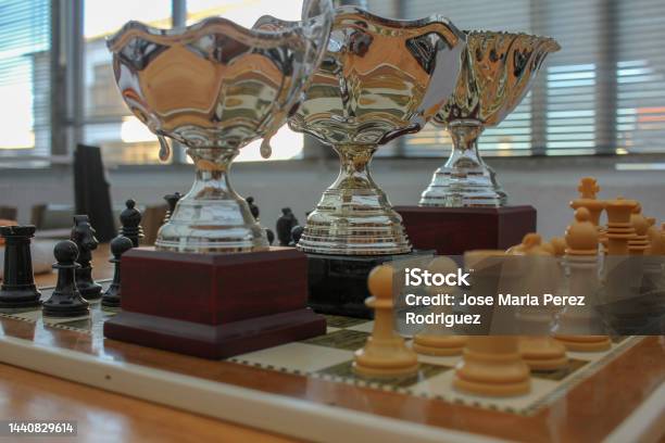 A Good Strategy On The Chessboard Lets You Achieve The Trophies Stock Photo - Download Image Now
