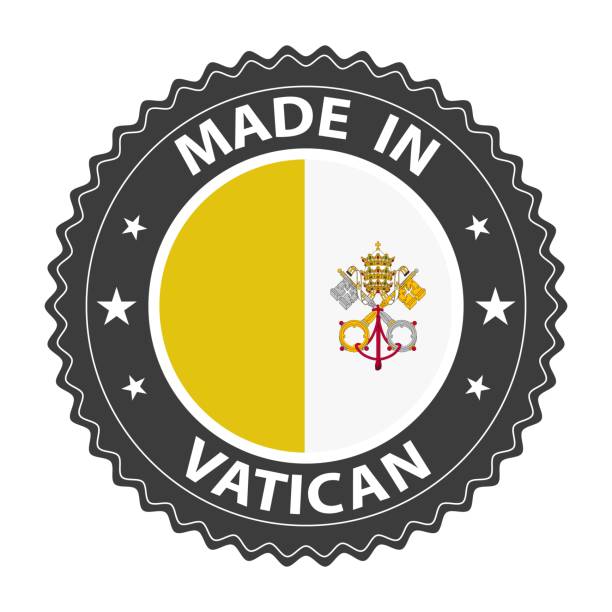 istock Made in Vatican badge vector. Sticker with stars and national flag. Sign isolated on white background. 1440833615