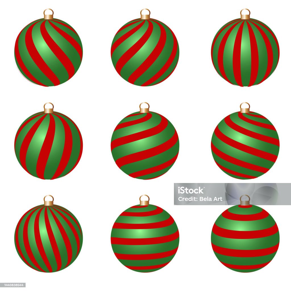 Vetores de Conjunto De Bolas De Natal Verdes E Vermelhas e mais imagens de  Bola de Árvore de Natal - Bola de Árvore de Natal, Vector, Artigo de  decoração - iStock