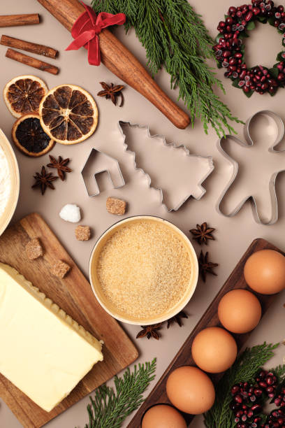 istock Christmas cookie baking background. Festive cooking 1440841326