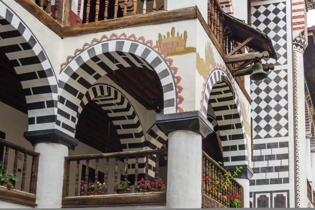 istock Arched balcony of Rila Monastery in Bulgaria 1440843876