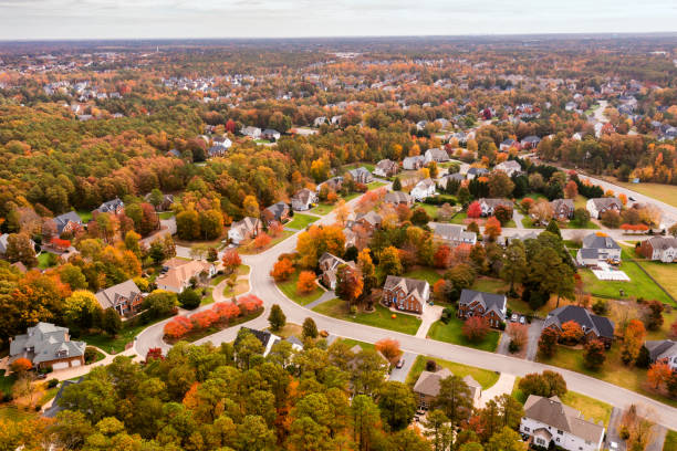 istock Suburban Sprawl Aerial View 1440848116