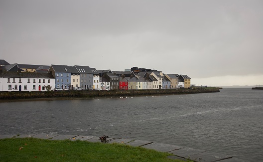 A￼ stormy day on Galway’s Long walk along the River Corrib