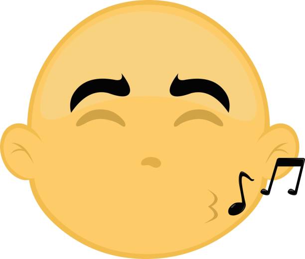 istock vector emoji head person yellow cartoon whistle 1440852751