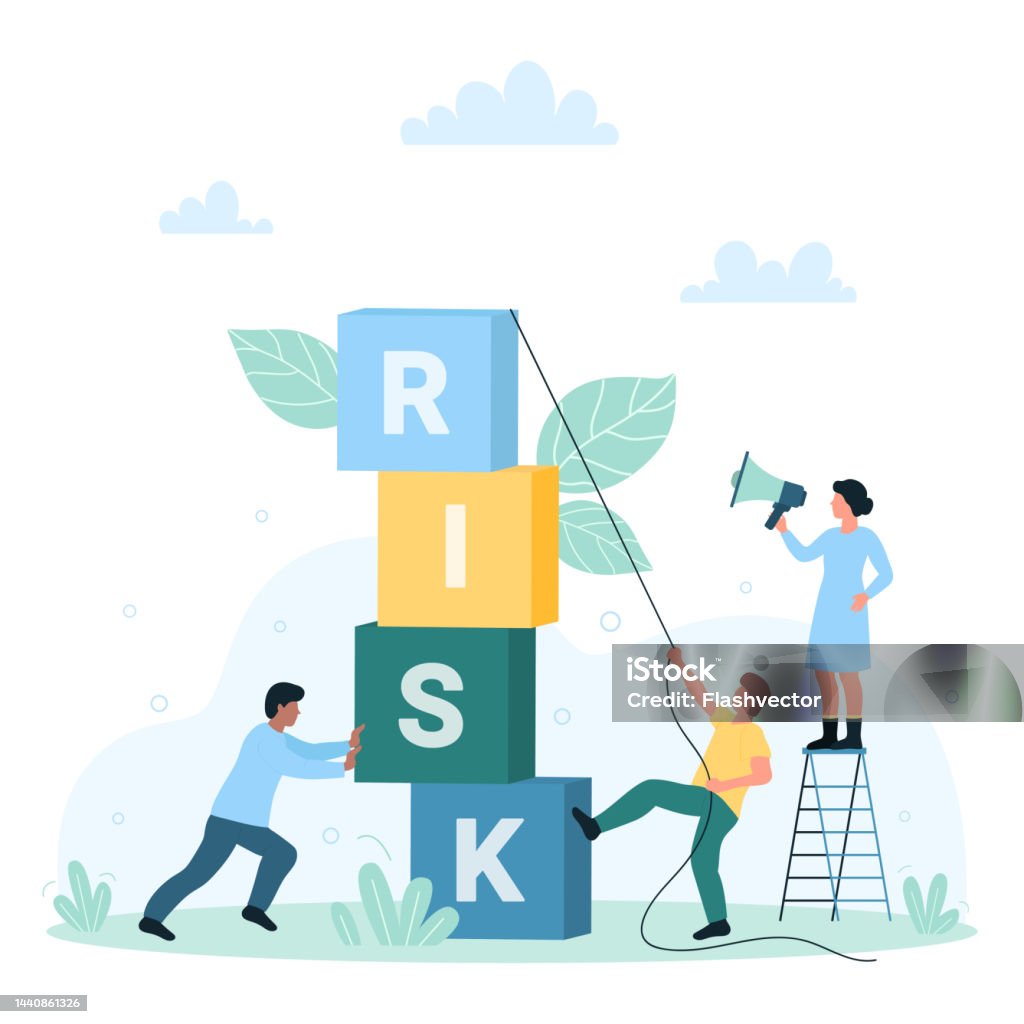 Risk Management Success Challenge Teamwork Stock Illustration
