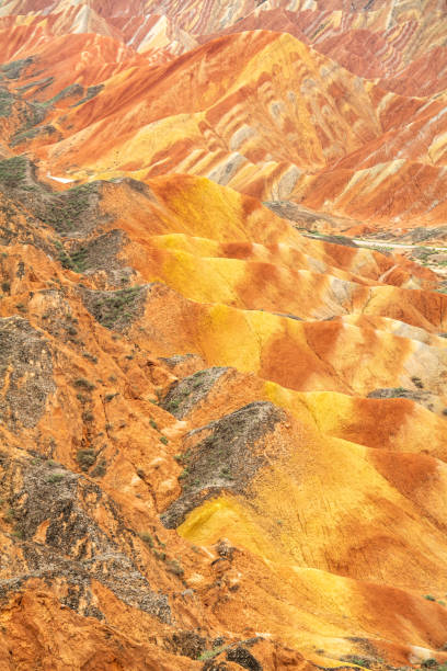 Danxia landform at Zhangye National Geopark Danxia landform at Zhangye National Geopark danxia landform stock pictures, royalty-free photos & images