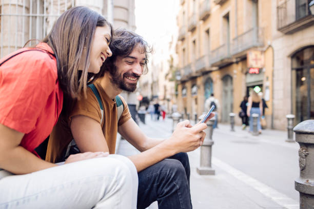 istock Portrait of a young couple taking a break while sightseeing Barcelona 1440863401