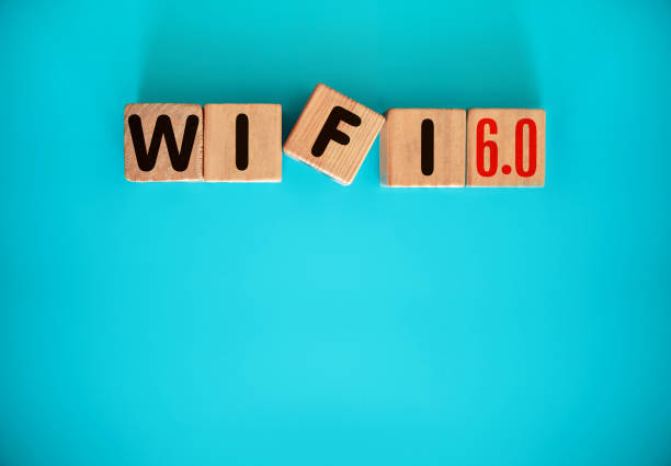 istock WIFI6.0 alphabet letter with toy block on blue background 1440865578